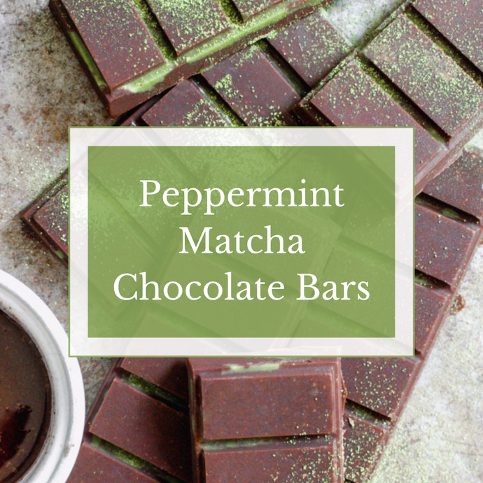 Peppermint Matcha Chocolate Bars